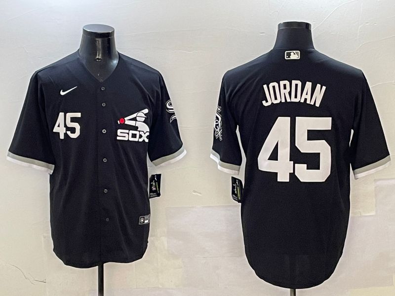 Men Chicago White Sox #45 Jordan Black Game Fashion 2025 Nike MLB Jersey style 6->nfl hats->Sports Caps